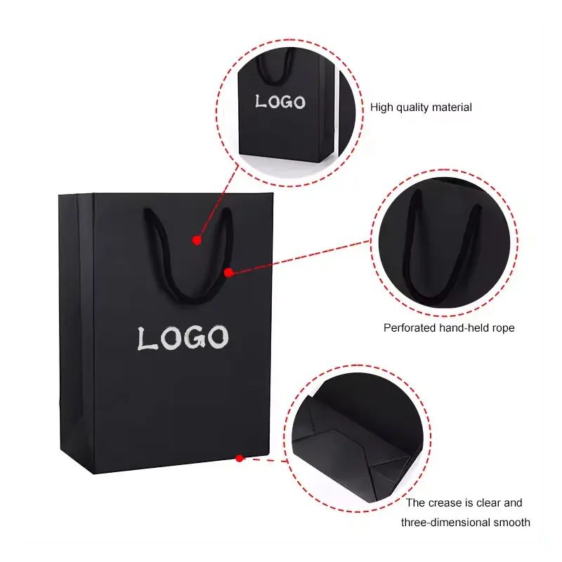 Wholesale Cheap Luxury Famous Brand Jewelry Clothing Packaging Gift Bags Custom Printed Shopping Paper Bag With Your Own Logo