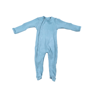 Mùa Xuân Mới Thoáng Khí Màu Rắn Bé Gân Jumpsuit Đồ Ngủ Vòng Cổ Gân Bông Dễ Thương Leo Núi Quần Áo - Product Image 6