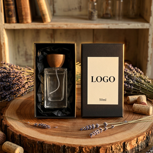 Flaconi di Profumo Quadrati in Vetro con Tappo in Alluminio 30ml/50ml/100ml, Spruzzatore a Pompa, Design Serigrafato Satinato Visa T19-1 - Product Image 1