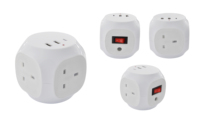 Bloc d'alimentation UK 3 prises, 13A 250V - Avec protection enfant et interrupteur lumineux marche/arrêt