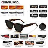 Nouvelles lunettes de soleil unisexes Benyi style œil de chat avec protection UV400, style Y2K, couleurs écaille de tortue et vertes