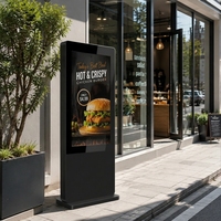 Pantalla de Señalización Digital LCD para Exteriores Personalizada, IP65 Impermeable, LED de Alto Brillo, Antideslumbrante, Pantalla Publicitaria