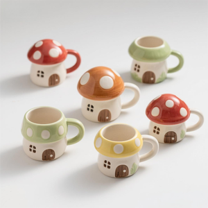 Cendriers en céramique en forme <span class=keywords><strong>de</strong></span> maison <span class=keywords><strong>de</strong></span> champignon personnalisés - Accessoires pour fumeurs OEM/ODM avec couleur <span class=keywords><strong>de</strong></span> toit personnalisable - Product Image 3