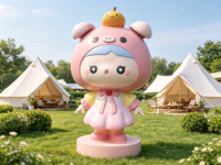 Estatua de Personaje de Dibujos Animados de Fibra de Vidrio Personalizada de 150 cm, Esculpida a Mano para Decoración Comercial en Interiores y Exteriores, Tiendas y Centros Comerciales