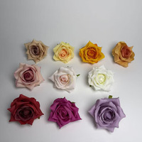 YL Günstige Großhandelspreise Handgefertigte Seiden-Kunstrose Blumenkopf 9cm Durchmesser für Hochzeit und Heimdekoration