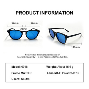Gafas de Sol Polarizadas con Lentes Antideslumbrantes, Montura Ligera de TR90, Cómodas, Unisex, Retro - Product Image 2
