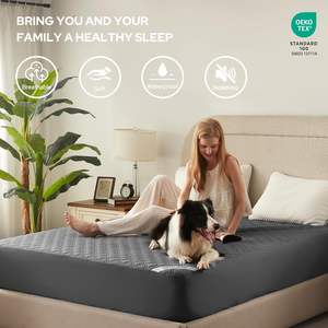 Bedpremium <span class=keywords><strong>Premium</strong></span> kapitone su geçirmez yatak koruyucu hipoalerjenik yumuşak yatak örtüsü nefes elastik monte yatak pedi - Product Image 3