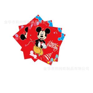 Décorations de fête sur le thème de la souris de dessin animé, assiettes en papier, gobelets, serviettes, bannière, nappe, <span class=keywords><strong>vaisselle</strong></span> jetable pour la fête d'anniversaire des enfants - Product Image 4