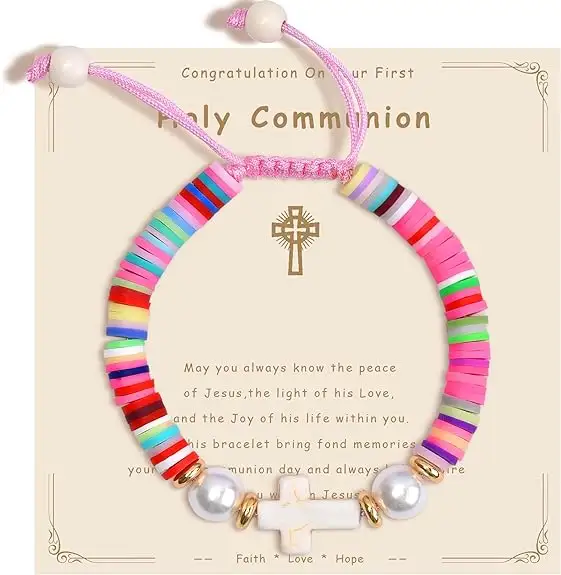 Meisjes Kruis Armband, Parel Sieraden Baptist Bevestiging Katholieke Christendom Geschenken Aan Dochters, Kleindochters En Neven