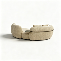 Canapé sectionnel carré moderne en tissu chenille, avec dossier rembourré en coton, design français, pour salon - Vente en gros usine
