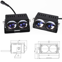 Feux auxiliaires de moto JPAD avec télécommande sans fil, projecteur, faisceau de croisement et faisceau de route, couleur jaune et blanche J4A