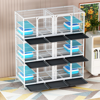 Cage empilable multi-niveaux à compartiments pour petits animaux, élevage en intérieur, élevage de chats, animalerie, élevage de pigeons