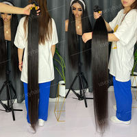 Extensions de cheveux naturels vierges bruts cambodgiens Remy de 40 pouces, tissage double trame à la machine, qualité 12A, cuticules alignées, lisses naturels