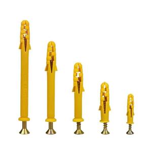 สกรูยึดผนัง M4.2 M4 M3.5ได้รับการรับรอง ISO 10มม.-ตะปูขยายพลาสติกสำหรับงานหนักสำหรับผนังคอนกรีตสีเหลืองสีเทาขาว - Product Image 4