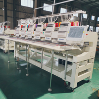 Machine à broder industrielle informatisée à 6 têtes avec 12 à 15 aiguilles, fonctionnement automatique pour usage commercial