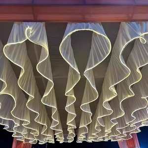 Rideau décoratif de fête de <span class=keywords><strong>mariage</strong></span> en forme de S suspendu décoration de plafond draperie avec accessoires de bandes de LED - Product Image 4