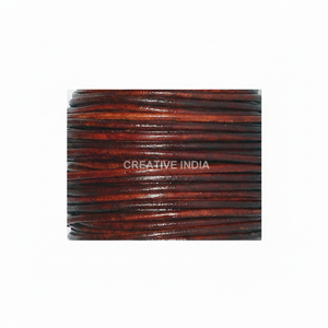 Cordons en cuir ronds vintage pour bijoux à bricoler soi-même 1mm 8mm 5mm 3mm 10mm tailles artisanat personnalisé faisant pour bracelets et colliers - Product Image 1