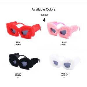 Gafas de Sol de Moda Hechas a Mano, Estilo Punk, de Felpa Suave, con Diseño de Ojo de Gato, Extra Grandes, para Mujer - Product Image 6