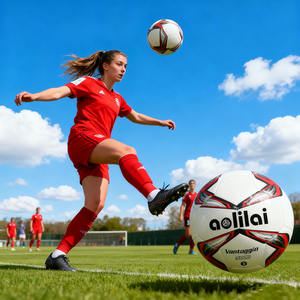 Balones de Fútbol de PU con Estampado Cosido a Máquina Personalizados Más Vendidos en 2025 - Balones de Fútbol de Goma de Tamaño 5 Baratos al por Mayor para Partidos/Entrenamientos Oficiales <span class=keywords><strong>10k</strong></span>+ - Product Image 6