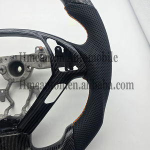 Vente en gros à bas prix de volant en cuir perforé en fibre de carbone pour volant Infiniti G27 G37 - Product Image 3