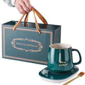 New Stock and Custom Logo Business Gift Set Cup Heating Pad Temperature Control Smart Coffee Mug Smart Insulation Cup Warmer - Product Image 1