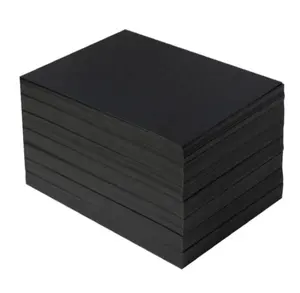 100% Pulpa de madera Papel de cartón duro negro Tablero de papel Kraft negro Tablero de papel para bolsa de embalaje