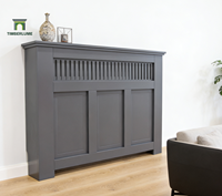 Cache-radiateur moderne en MDF Timberlume personnalisé OEM/ODM pour marques de décoration intérieure UE/US, panneau frontal massif blanc/clair pour salon