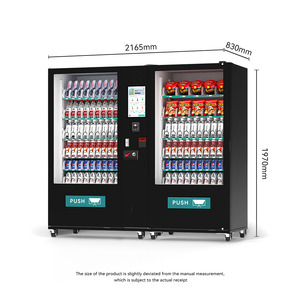 Nước giải khát công suất lớn Máy bán hàng tự động nước đóng chai sữa Cola Máy bán hàng tự động hình ảnh thủy tinh Máy bán hàng tự động với kiểm soát nhiệt độ - Product Image 6