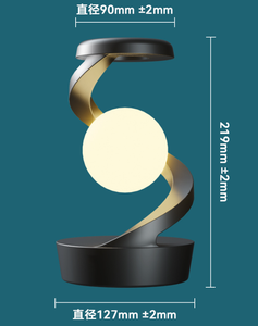 Lámpara de Mesa <span class=keywords><strong>con</strong></span> Carga Inalámbrica y Suspensión Rotatoria, Carga Inalámbrica Móvil, Luz Nocturna RGB <span class=keywords><strong>con</strong></span> Atmósfera - Product Image 3