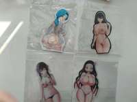 Muestras Gratis, Pegatinas Animadas en 3D de Chicas Sexys, Pegatinas Populares de Anime Seductor en 3D, Pegatinas de Waifus Atractivas con Bolsa de Embalaje Gratis