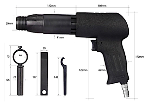 TY82722 POIGNÉE DE PISTOLET PITTSBURGH COUTURE LOCKER OUTIL 16SWG (14 <span class=keywords><strong>Ga</strong></span>.) Outils de couture de conduits Pittsburg Lock d'une capacité de 1.6mm <span class=keywords><strong>2200</strong></span> BPM - Product Image 2