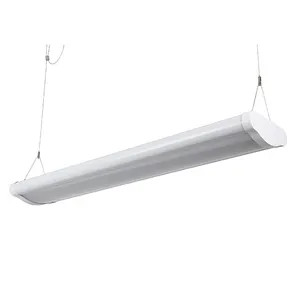 indoor dining hall 100w 200w 300w linear high bay fixture suspended industrial storeroom emergency led batten pendant light
