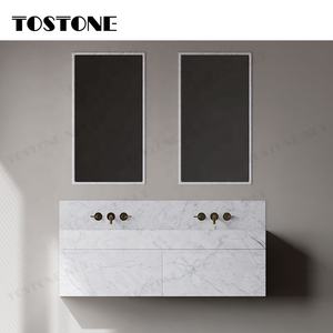 Tostone Natural Carrara tocador de mármol blanco para Gusto <span class=keywords><strong>Unico</strong></span> estilo apartamento Villas Hotel baño decoración Interior - Product Image 4