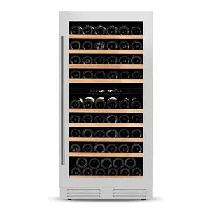 Celldeal — armoire de refroidisseur à vin en acier inoxydable, double Zone, avec réfrigérateur, nouveau Design - Product Image 1
