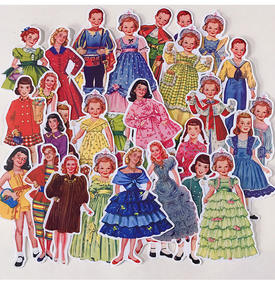Europa y los Estados Unidos viento Retro papel muñecas Linda niña niño princesa modelos mano cuenta pegatinas diario álbum creativo - Product Image 1