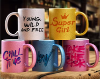 Juego de Tazas de Café de Cerámica con Degradado, Personalizables por Sublimación, con Brillo Dorado, Ecológicas, Libres de BPA, Aptas para Lavavajillas, Novedad 2025, Venta al Por Mayor