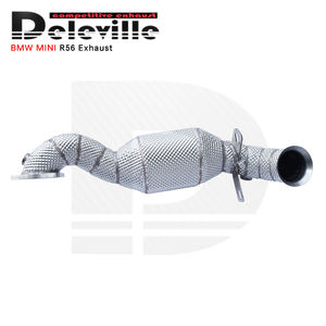 Embase d'échappement Deleville pour <span class=keywords><strong>MINI</strong></span> <span class=keywords><strong>Cooper</strong></span> S R56/Cabriolet R57 R60 1.6t 2006-2013 304 tuyaux d'échappement en acier inoxydable tuyau de descente - Product Image 2