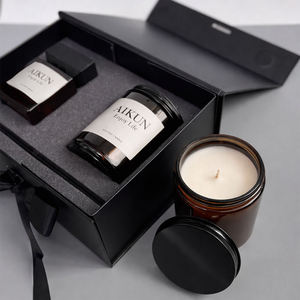 AIKUN Eco Friendly Natural Wax Heat Resistant Glass Scented Candle Packaging Box for Wedding Favor Custom Bulk - Product Image 2