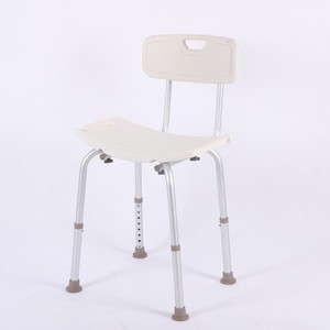 Tabouret de bain avec dossier 51x30 cm en alliage d'aluminium antidérapant pour personnes âgées et enfants, chaise de douche pour salle de bain - Product Image 3