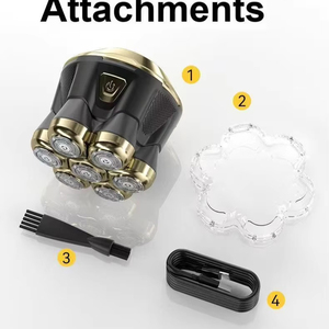 CITICITY IPX7 Waterproof 7D Men's Beard Shaving Machine Household Electric Razor Rotary <b>Shaver</b> for LED Digital Display - Product Image 6