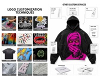 Sweat à capuche personnalisé avec impression graphique de portrait, streetwear pour homme, sweat-shirt noir surdimensionné, impression en relief, sweat à capuche en molleton de coton lourd