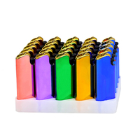 Briquets Offre Spéciale Mini allume-cigare électronique à flamme gaz jetable imprimé sur mesure et métal silex bon marché