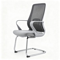 Chaise de bureau moderne en maille, chaise de conférence, chaise de bureau ergonomique à dossier moyen pour ordinateur et personnel