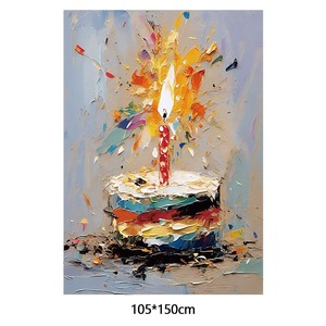 ฉากหลังเค้กวันเกิด DAMAI ผ้าตกแต่งแขวนสำหรับเด็กชายและเด็กหญิง ฉากหลังงานวันเกิดเด็ก ของตกแต่งฉากถ่ายรูป อุปกรณ์จัดฉาก - Product Image 1