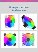 AFLION Factory OEM 120mm RGB Ventilateur ATX Air de refroidissement ARGB Gaming CPU Cooler Dissipateur thermique en plastique coloré pour boîtier de PC