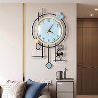 Horloge murale décorative en acrylique au design moderne avec couvercle de protection en verre, horloge numérique silencieuse, décoration pour salon, salle à manger, maison