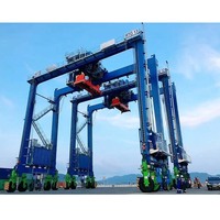 RTG-Gummibereifte Container-Portalkräne 25-80 Tonnen Hakenlift-Container-Straddle-Carrier für den Außenhafengebrauch