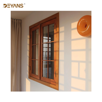 Fenêtre Dyans à cadre en aluminium et bois insonorisée avec double vitrage trempé Low-E, certifiée Energy Star, design chinois
