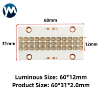 Module LED UV 100W, module lumineux LED 3535 3W, perles de lampe à lentille en quartz 365nm à 405nm, lampe de polymérisation UV pour machine d'impression