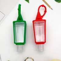 Étui en silicone portable fait main, étanche, personnalisé, 0,5 oz, 1 oz, mini, mignon, 30 ml, 60 ml, flacons de désinfectant pour les mains avec support en silicone